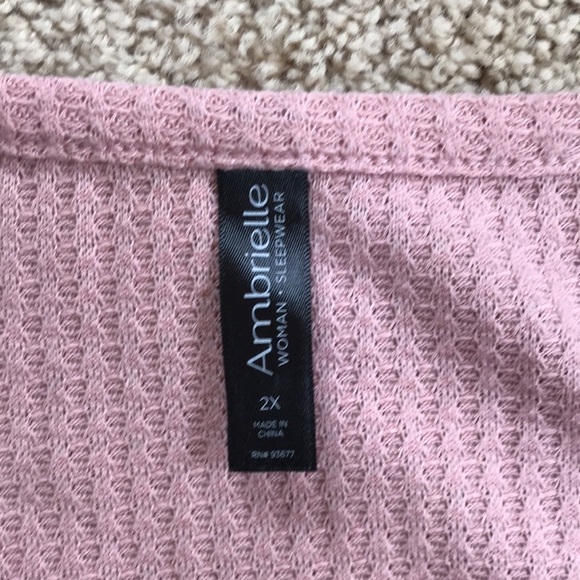Ambrielle 2X s dusty pink two piece shorts /Top sleepwear set. - Picture 3 of 10